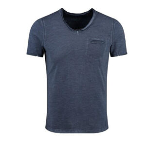 Short Sleeve Round Neck All Over Pigment Printed T-shirt