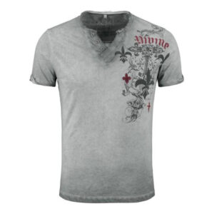 Short Sleeve Round Neck wash print T-shirt