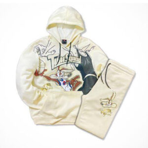 Full Sleeve Heavy Embroidered and Printed Hoodies and Pant Set